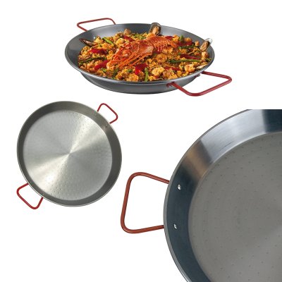 Traditional Carbon Steel Paella Pans MADE IN SPAIN.