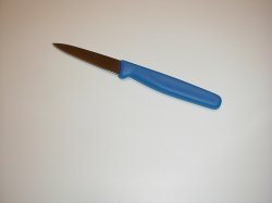 Icel 3 1/2 inch spear point paring blue handle