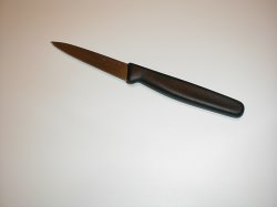 Icel 3 1/2 inch serrated paring/tomato black handle