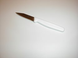 Icel 3 1/4 inch clip point paring white handle