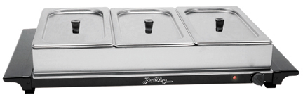 BroilKing Pro Triple Buffet Server with Black Base