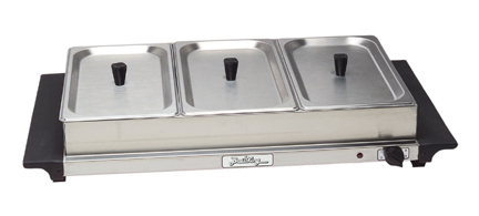 BroilKing Pro Triple Buffet Server with Stainless Base