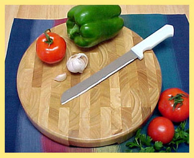 Lipper Beach Wood 13 x 2 inch Round End Grain Cutting Board