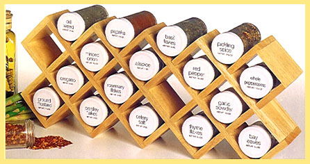 Lipper Beach Wood Honeycomb Spice Rack