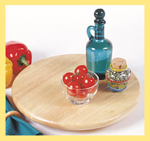 Lipper Beach Wood 13 inch Round Lazy Susan