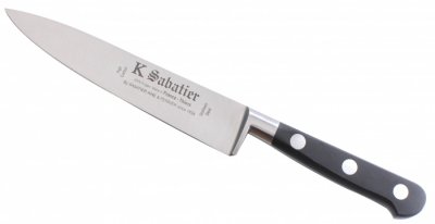 Sabatier 6 inch Stainless Cooks Knife with Black Nylon Handle.