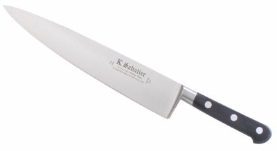 Sabatier 10 inch Stainless Cooks Knife with Black Nylon Handle.