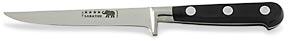 Sabatier 5 inch Stainless Boning Knife with Black Nylon Handle.