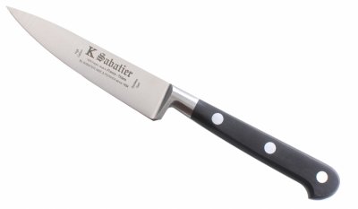 Sabatier 4 inch CARBON Paring Knife with Black Nylon Handle.