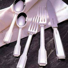 Ricci Argentieri Art Deco 18/10 Stainless 5 piece place settting