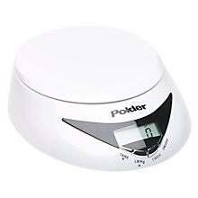 Polder 2 in 1 Digital Kitchen Scale w/Timer - White