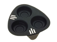 Pedrini Nonstick coated aluminium triple egg poacher